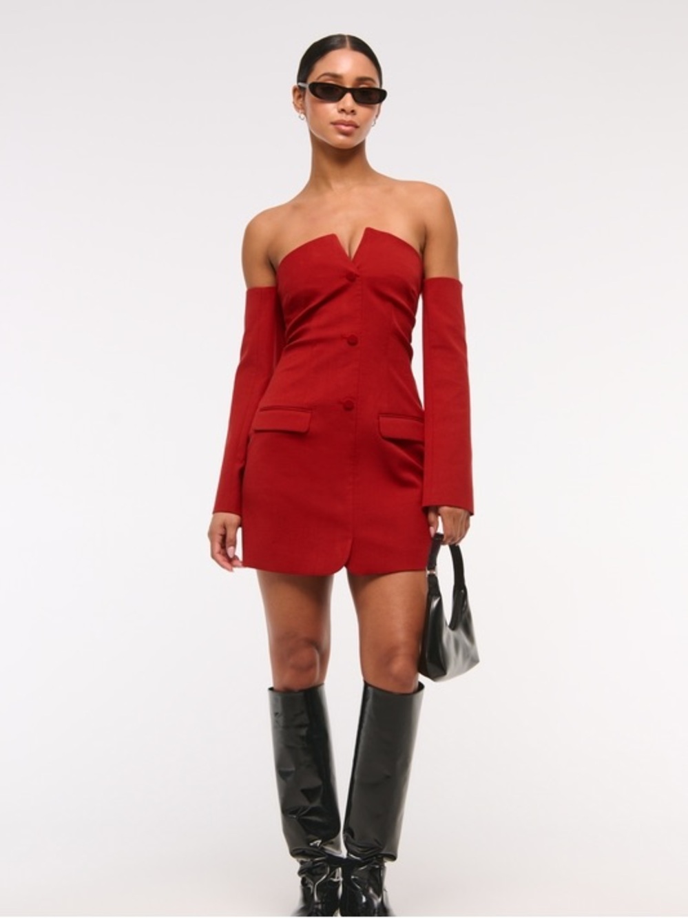 Abercrombie & Fitch The A&F Mara Off-The-Shoulder Mini Dress